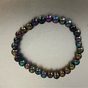 Handmade stretchy beaded bracelet